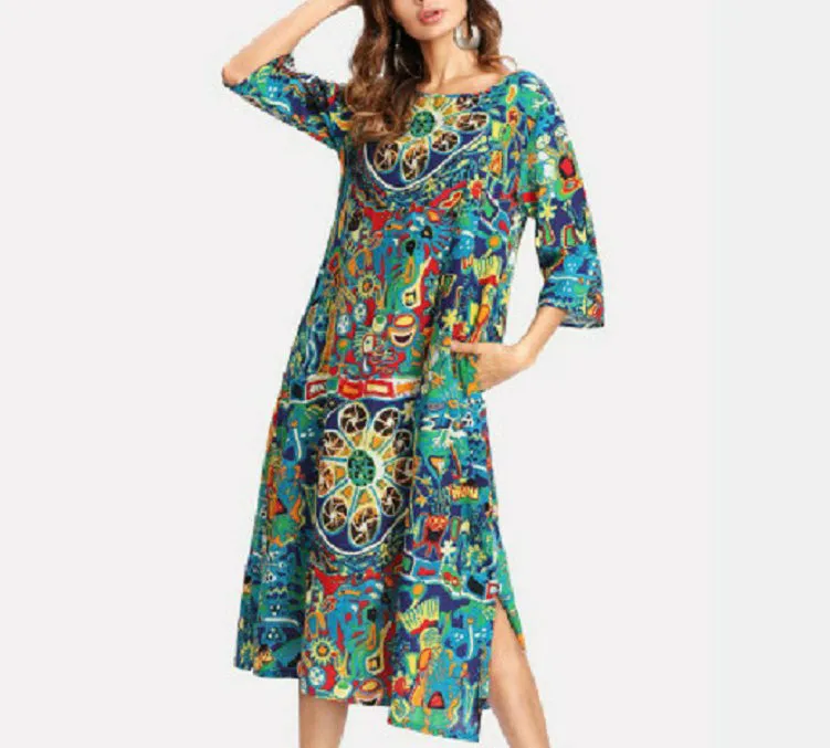 Vintage Skirt Long Loose Dress