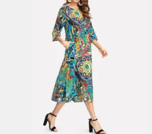 Vintage Skirt Long Loose Dress