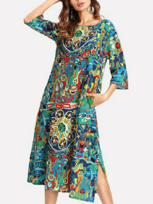 Vintage Skirt Long Loose Dress