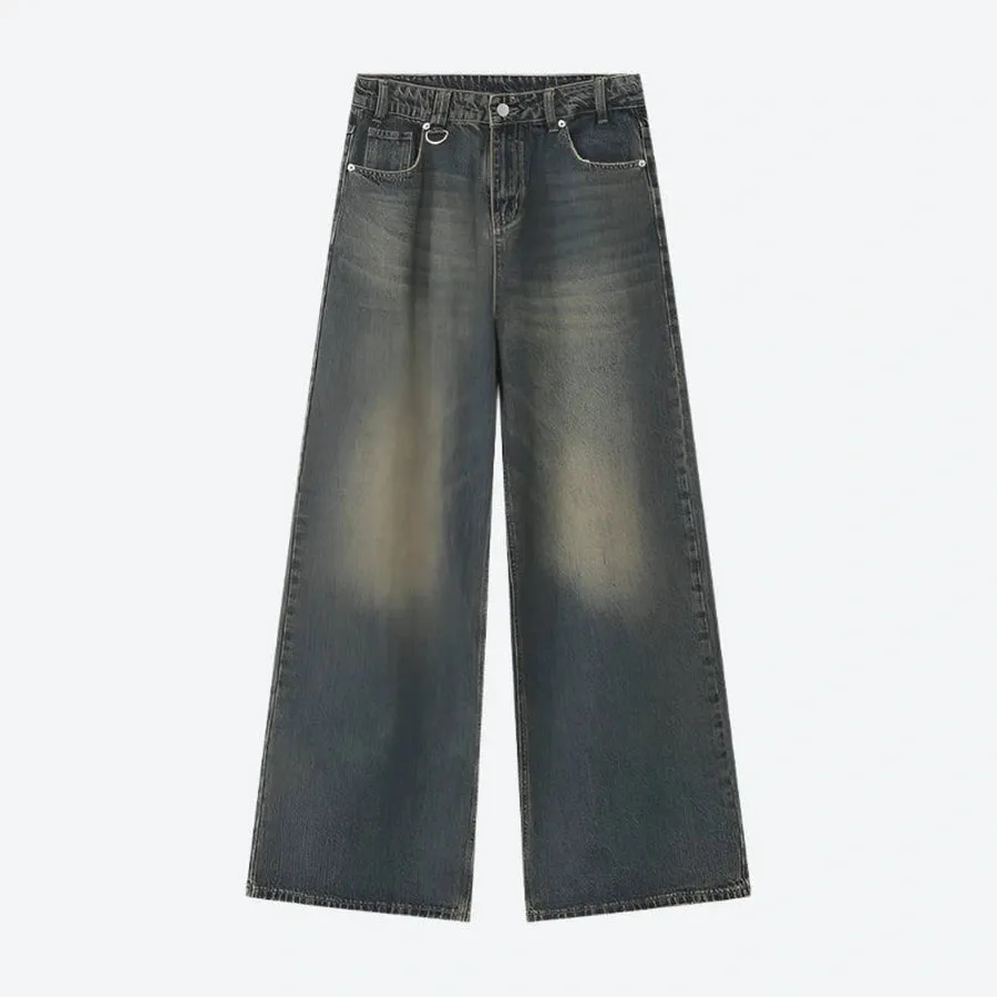 Vintage Wide-Leg High-Waist Denim Jeans