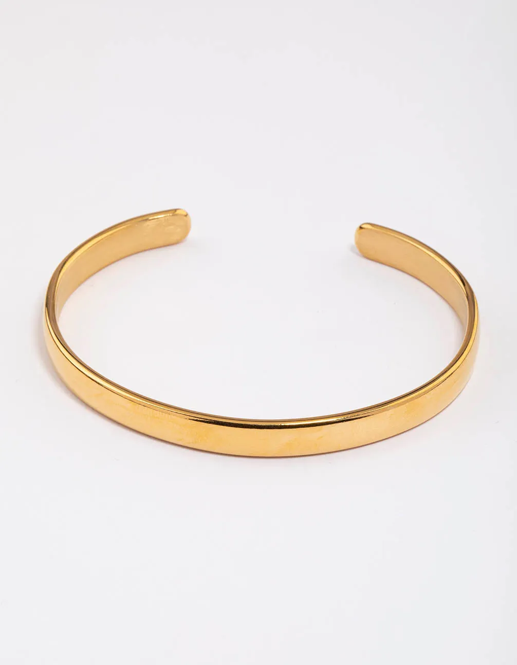 Waterproof Gold Plated Stainless Steel Classic Plain Wrist Cuff