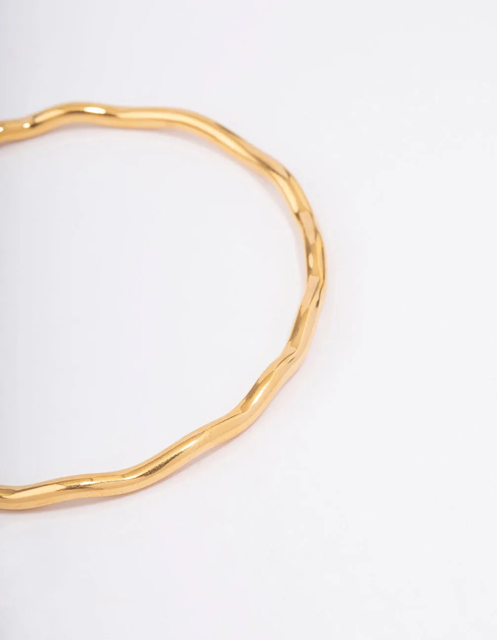 Waterproof Gold Plated Stainless Steel Mini Wave Wrist Cuff