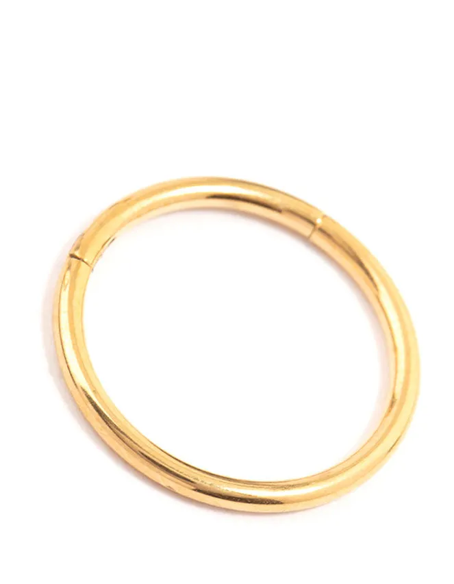 Waterproof Gold Plated Stainless Steel Sleeper Earrings 12 MM
