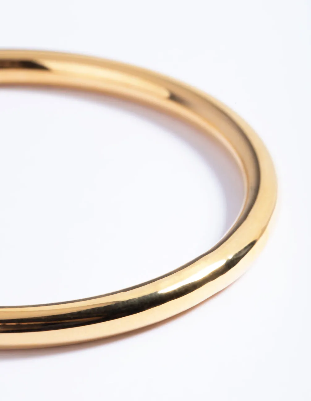 Waterproof Gold Plated Stainless Steel Statement Round Bangle