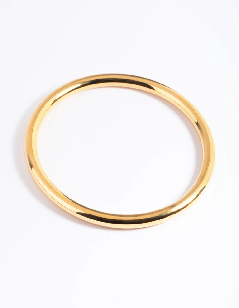 Waterproof Gold Plated Stainless Steel Statement Round Bangle