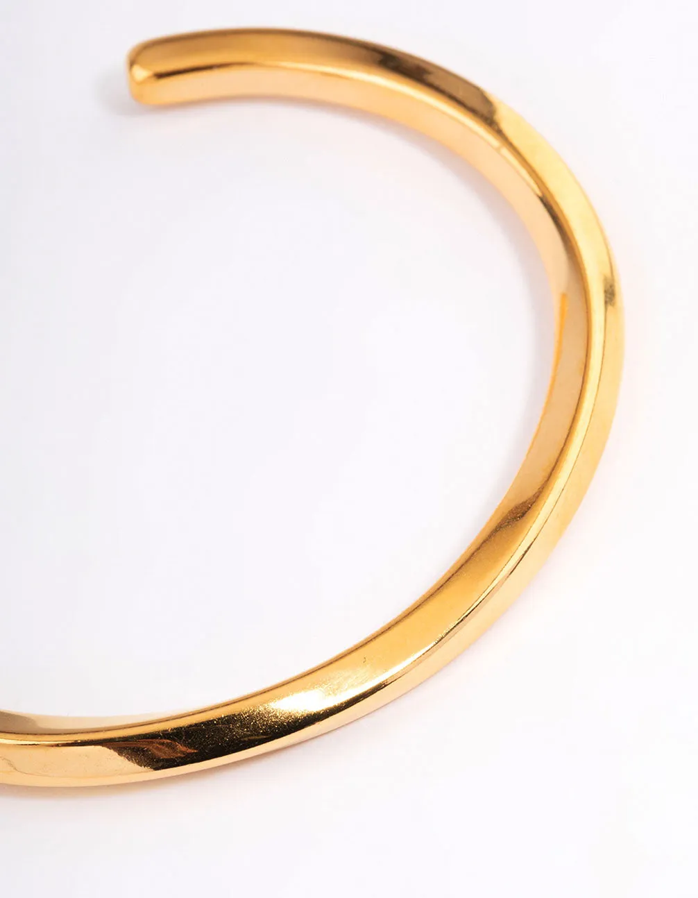 Waterproof Gold Plated Stainless Steel Subtle Twist Wrist Cuff