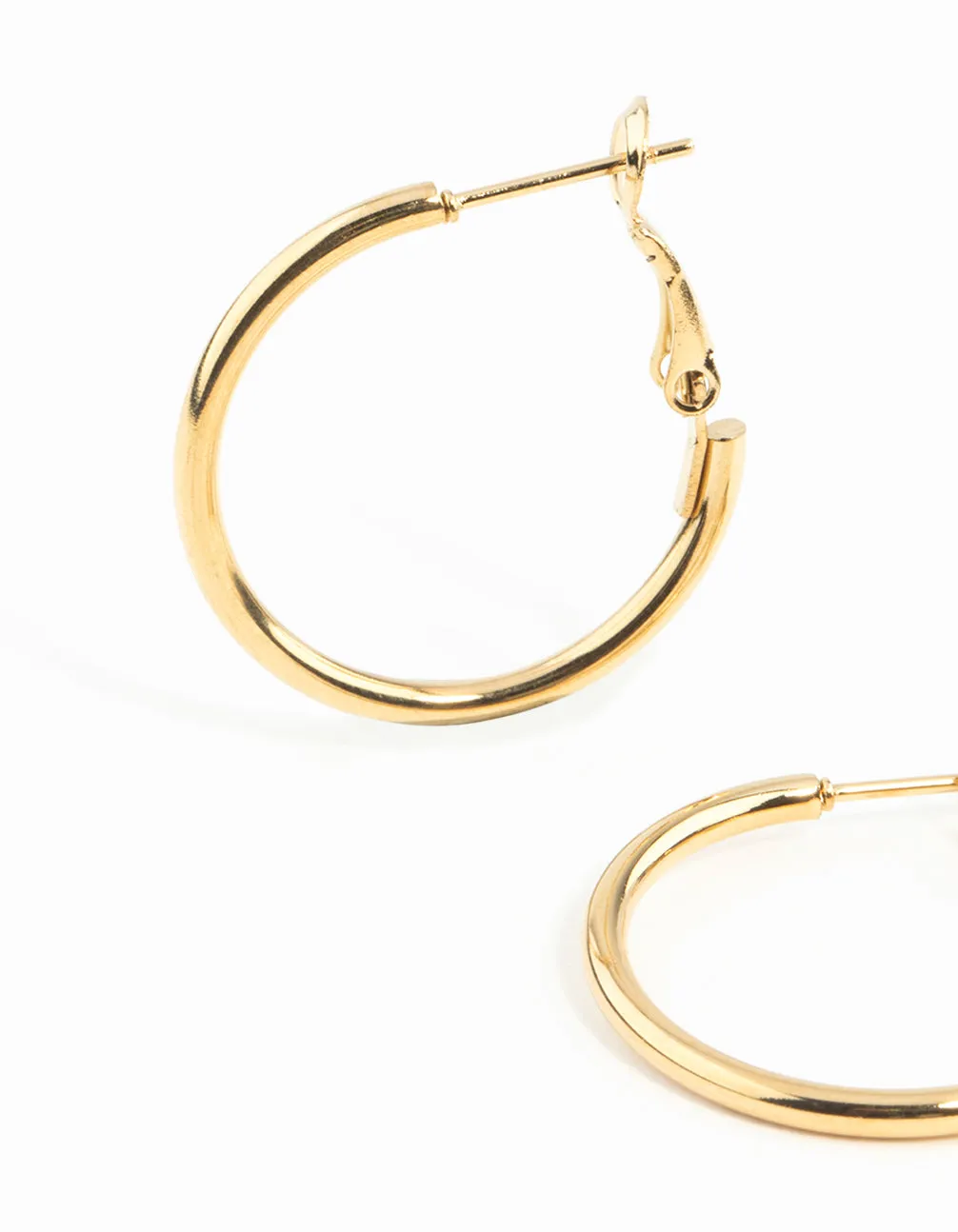 Waterproof Gold Plated Stainless Steel Thin Hoop Earring Pack