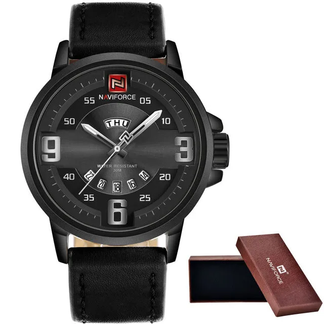 Waterproof Men Watch Casual Leather Relogio Masculino