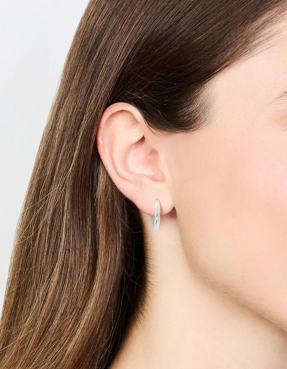 Waterproof Stainless Steel Twisted Hoop Earrings