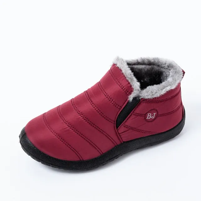 winter boots waterproof  flat Casual  Shoes Ankle Boots for Women