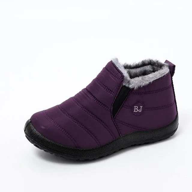 winter boots waterproof  flat Casual  Shoes Ankle Boots for Women
