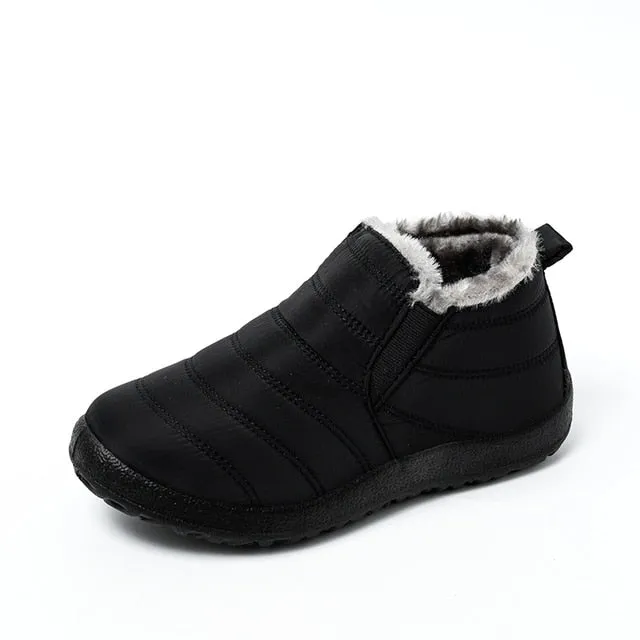 winter boots waterproof  flat Casual  Shoes Ankle Boots for Women