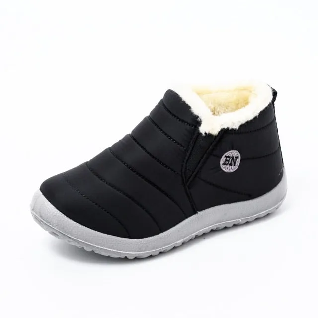 winter boots waterproof  flat Casual  Shoes Ankle Boots for Women