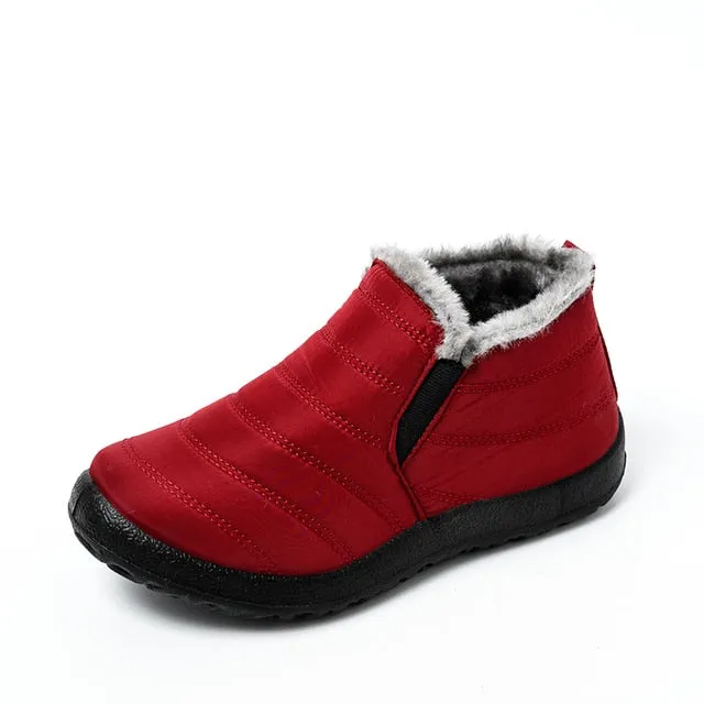 winter boots waterproof  flat Casual  Shoes Ankle Boots for Women