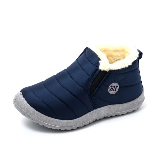 winter boots waterproof  flat Casual  Shoes Ankle Boots for Women