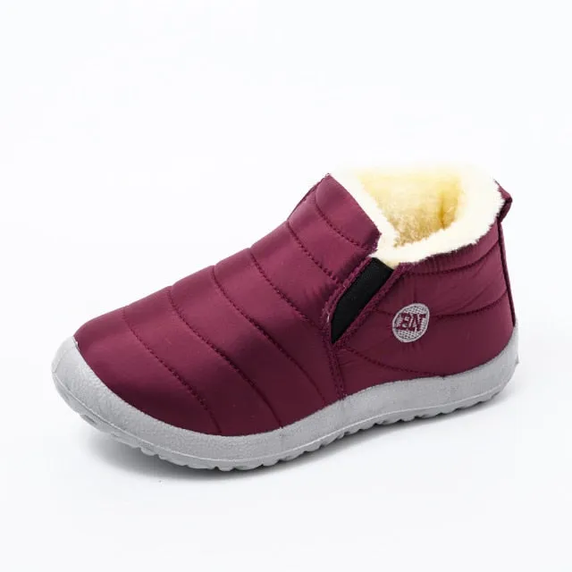 winter boots waterproof  flat Casual  Shoes Ankle Boots for Women