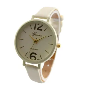 Women Faux Leather Quartz Wrist Watch