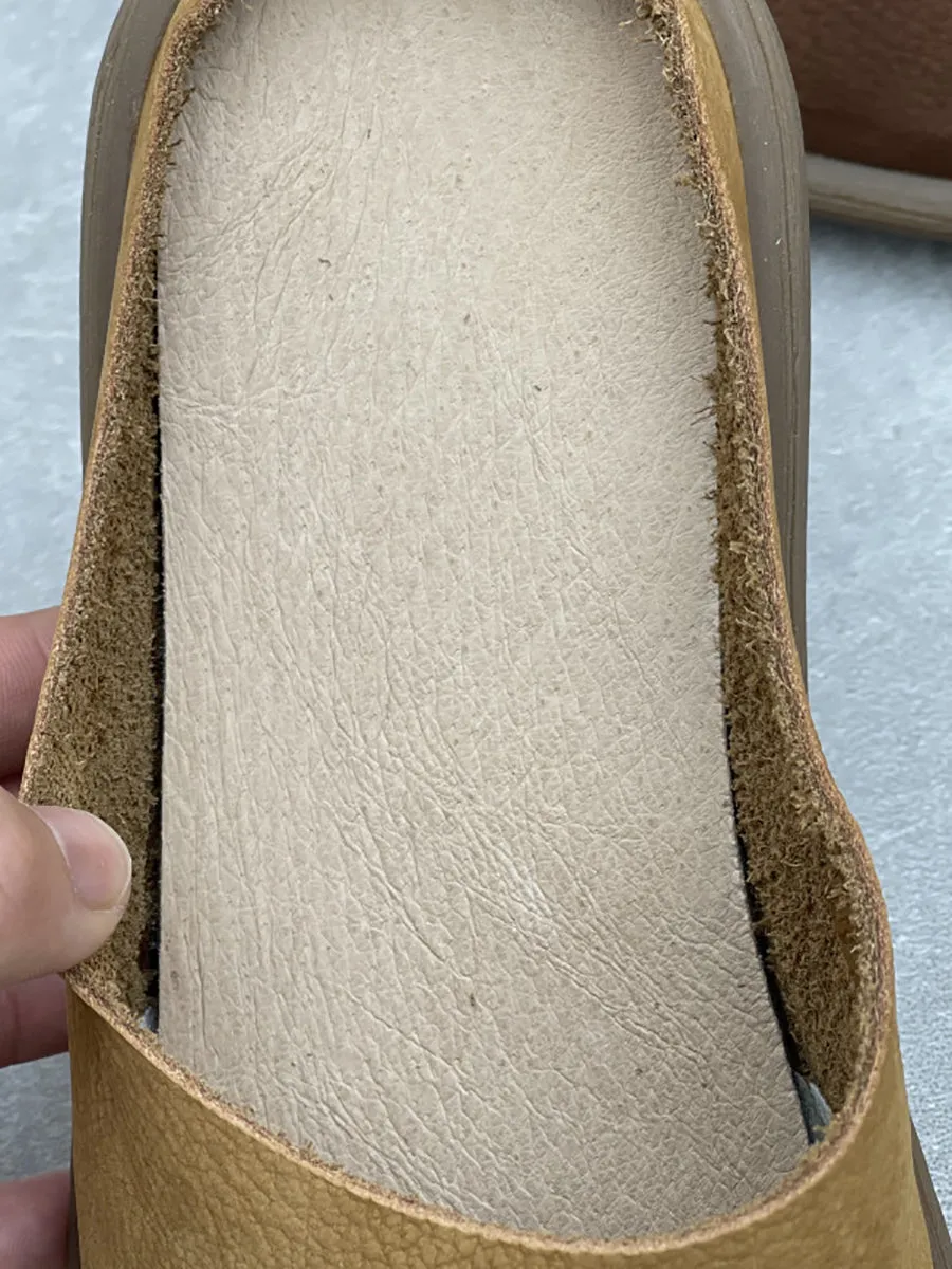 Women Summer Casual Genuine Leather Slippers