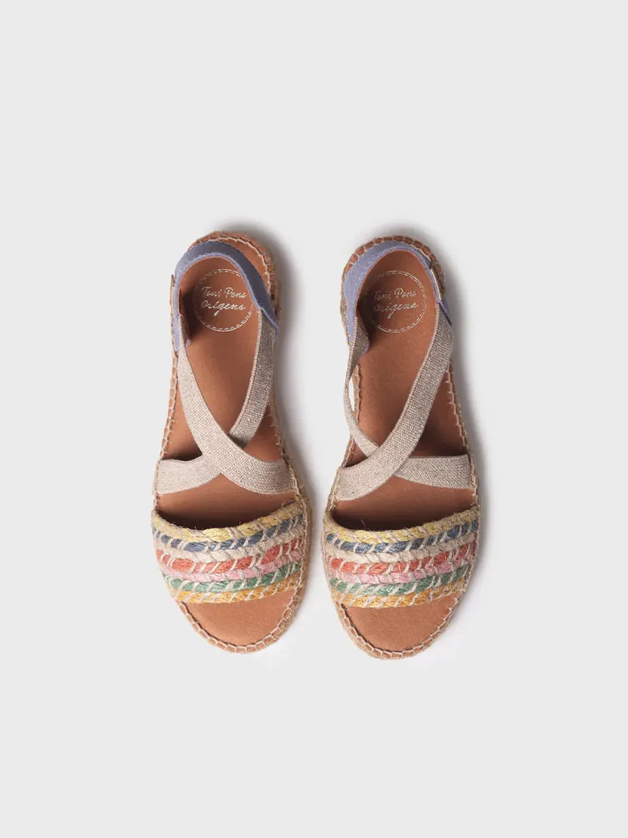 Women's espadrilles with elastic straps - EIDER-LK