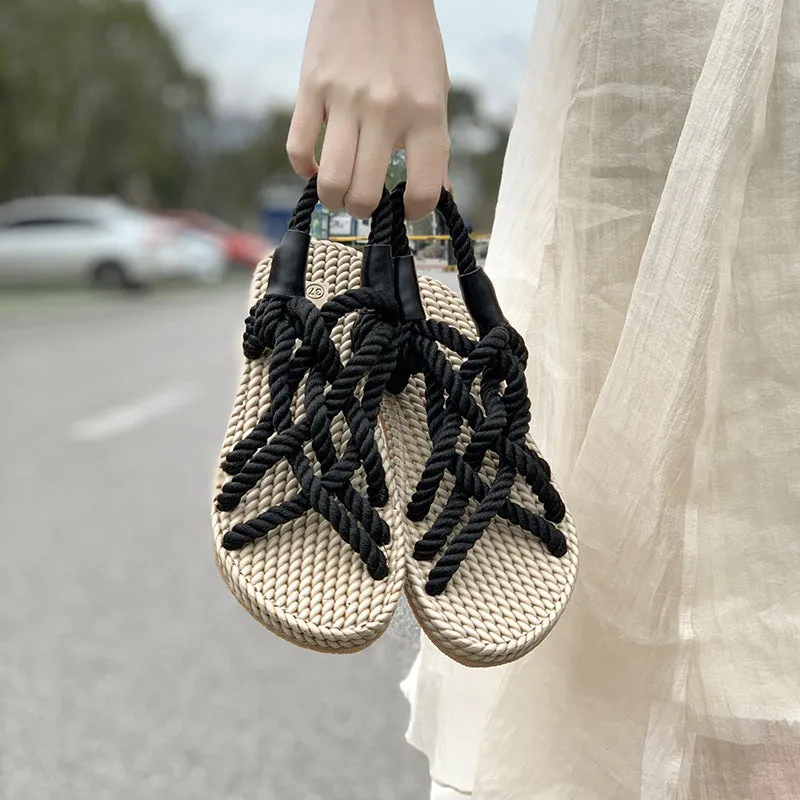 Women's Flat Espadrille Sandals for Stylish and Casual Beach Wear