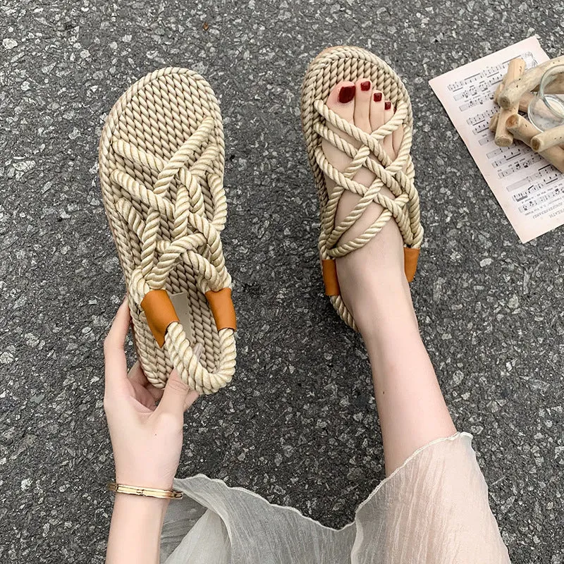 Women's Flat Espadrille Sandals for Stylish and Casual Beach Wear