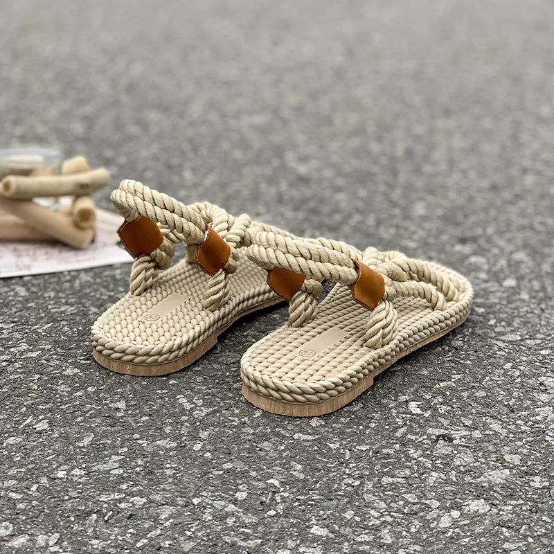 Women's Flat Espadrille Sandals for Stylish and Casual Beach Wear