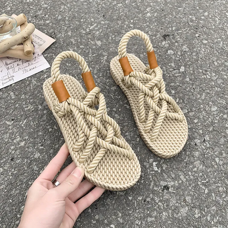 Women's Flat Espadrille Sandals for Stylish and Casual Beach Wear