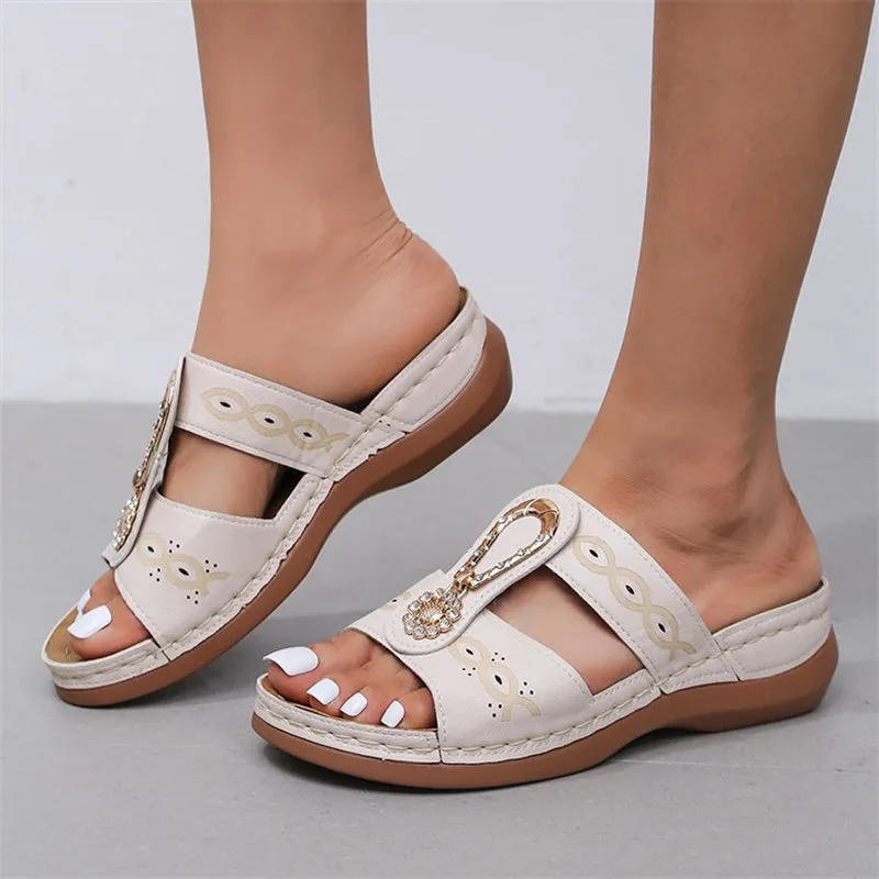 Women's Soft Comfy Thick-soled Beach Slippers for Summer