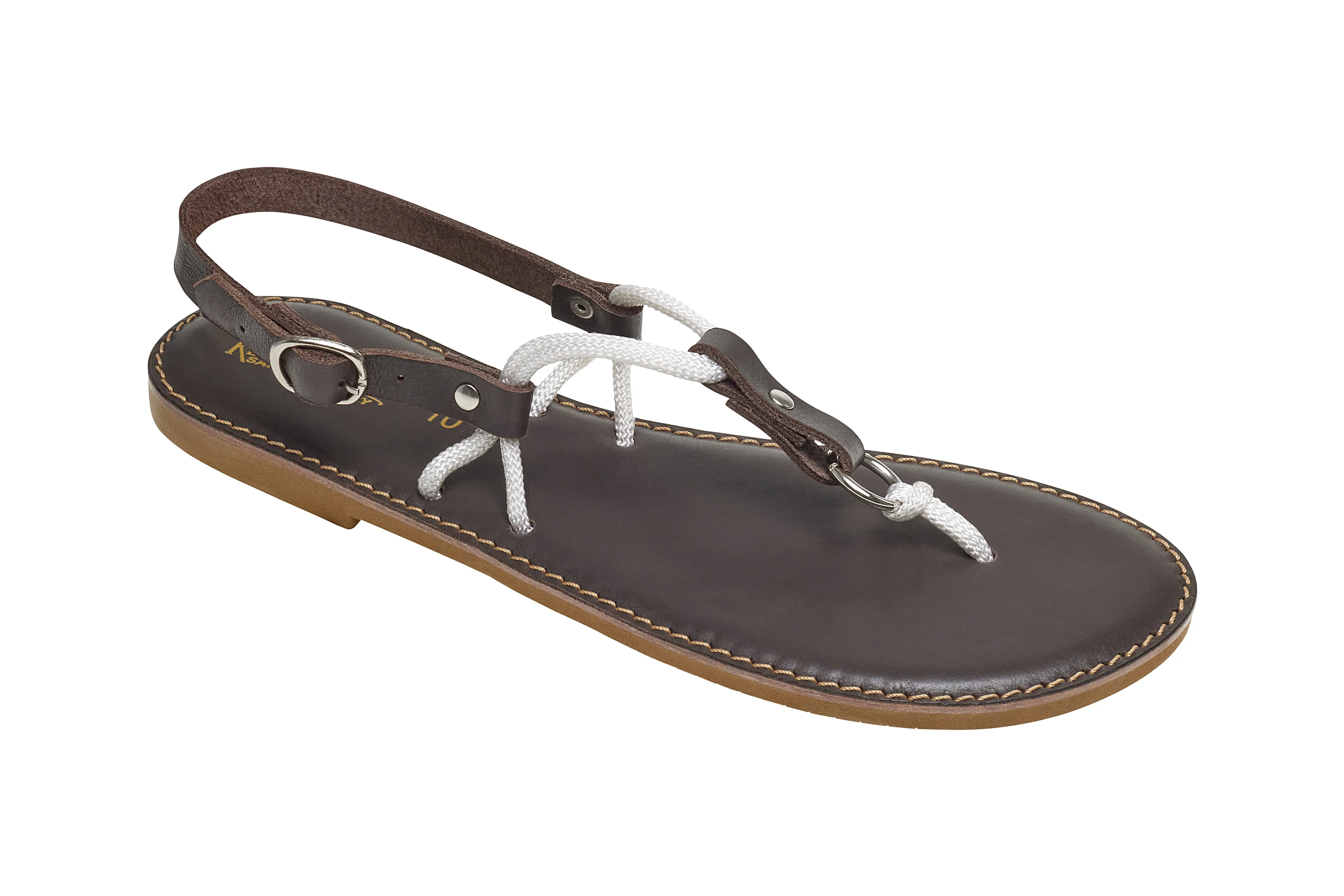 Women's T-Strap Leather Sandals